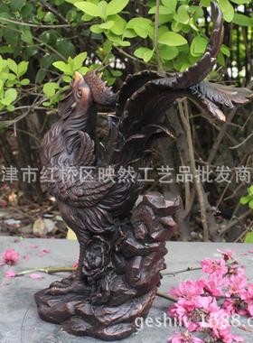 宇卓铜器工艺品摆件鸡黄铜鸡铜鸡踩花凤尾鸡纯铜