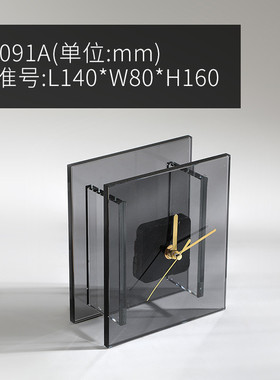 梵茜创意欧式卧室床头柜桌面亚克力工艺品摆件洋房时钟家居装饰品