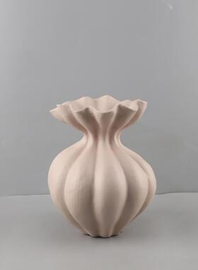 干花插花创意高级感法式大花瓶树脂北欧花瓶摆件客厅玄关家居饰品