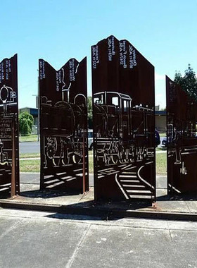 耐候定制镂空生锈景观外墙公园广场腐蚀铁艺树池景观造型雕塑钢板