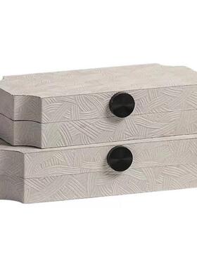 轻奢极简几何皮革棋盘xo九宫格北欧中古风造型设计款装饰艺术摆件