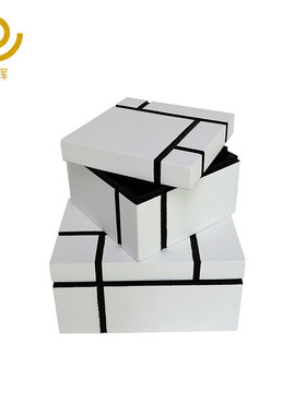 简约现代新中式木质家居装饰摆件首饰盒样板房正方形软装饰品盒