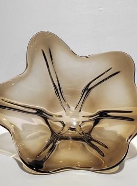 热销轻奢现代客厅琉璃果盘装饰摆件桌面样板房茶几家居果盘软装饰