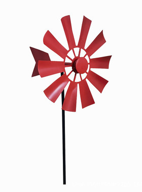 铁艺金属园艺风车庭院户外风车花园插件旋转风车金属工艺摆件