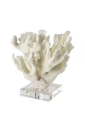 现代简约珊瑚摆件轻奢家居装饰工艺品水晶客厅样板间书柜摆件书房