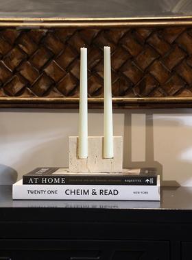 形上洞石焚香炉中古侘寂风小花瓶摆件冥想香薰晶石容器艺术烛台