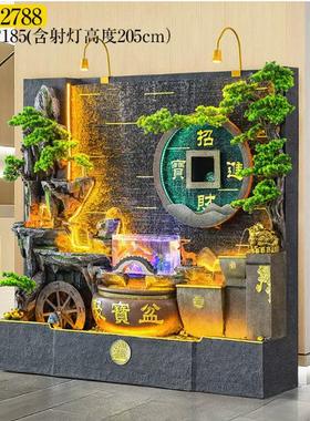 水幕墙流水背景墙装饰公司酒店会所屏风别墅庭院假山鱼池景观摆件