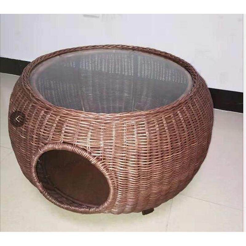 现货批发猫笼猫茶几猫狗两用猫窝半封闭式藤编宠物猫家具,淘宝优惠券,粉丝福利购,淘宝优惠卷