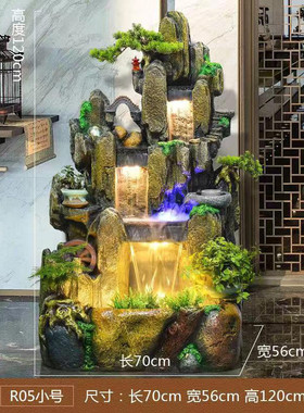 假山流水喷泉室内室外顶楼阳台庭院鱼池造景瀑布鱼缸山水景观摆件