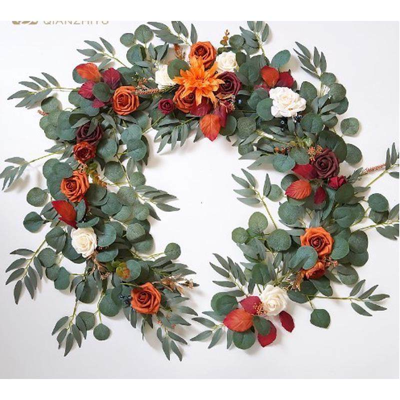 新品条桌仿真玫瑰花藤花酒店装饰宴会藤蔓花环装饰婚礼用品,淘宝优惠券,粉丝福利购,淘宝优惠卷