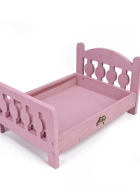 影楼儿童道具小木床道具新生儿满月拍照辅助摄影摆件