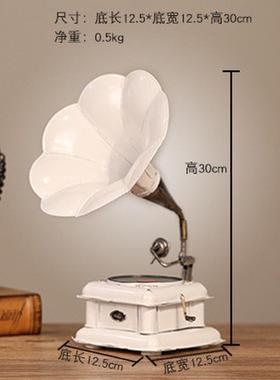 金属工艺品工艺品摆件咖啡厅酒吧橱窗陈列拍摄道具复古留声机批发