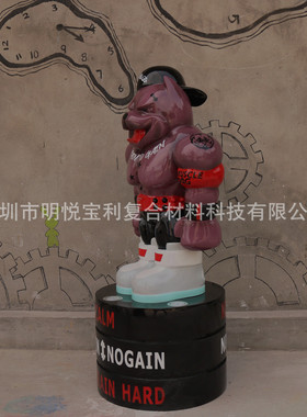 热销ip形象设计落地工厂供应健身房肌肉男玻璃钢人物景观装饰制作