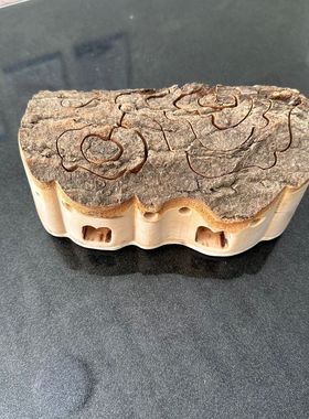 热销跨境新片魔术伸缩城堡创意别墅头带皮复古木桌面摆饰家居工艺