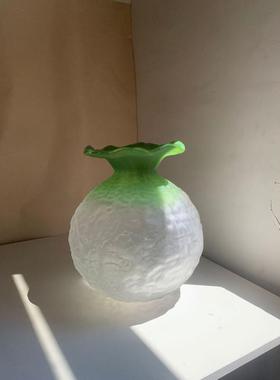 现代简约样板间客厅插花绿色花瓶花器孔雀花艺组合电视柜装饰摆件