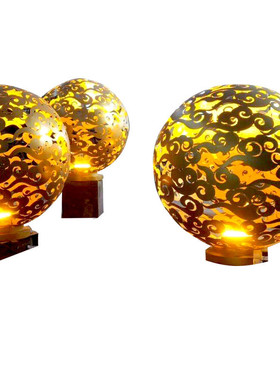 大型不锈钢雕塑景观镂空广场校园摆件金属不锈钢抽象地球仪雕塑