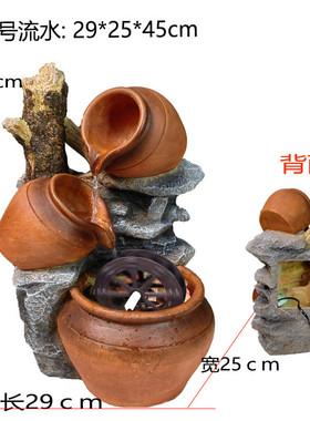 1s2j批发树桩陶罐流水家居庭院阳台鱼缸增氧水循环鱼池装饰造景落