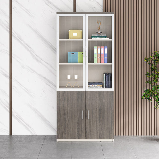 Office cabinet file cabinet office floor-standing storage cabinet with glass bookcase boss storage cabinet information cabinet with lock