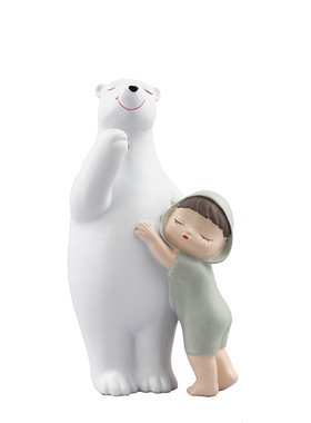 热销美豹现代创意人物样板房摆件家居客厅玄关桌摆饰树脂售楼部工