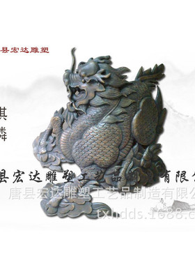 大型动物现货铸铜麒麟雕塑摆件酒店公司雌雄铜麒麟工艺品雕塑批发