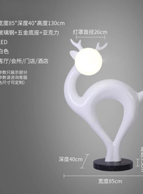 现代艺术创意人形雕塑台灯卧室床头设计样板间客厅背景墙装饰摆件