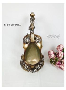欧式轻奢网红小提琴精美花瓶家居摆件玄关客厅婚庆咖啡厅创意摆设