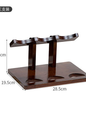 新款酒柜红酒架实木简易红酒展示架橡胶木商用复古酒架摆件免