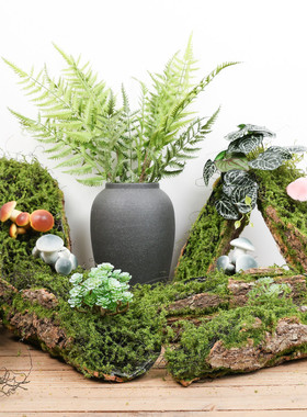 仿真树皮花器幼儿园自然角造景别墅庭院装饰摆件植物角环创材料