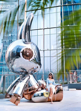 商业街美陈大型玻璃钢雕塑户外售楼处城市景观动物卡通玻璃钢雕塑