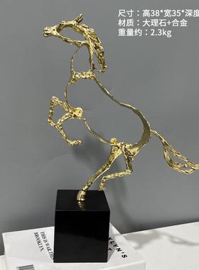 简约现代铸铁动物马工艺品摆件创意家居装饰酒柜客厅书房样板间