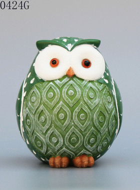 轩礼家居摆件轻奢简约风猫头鹰手工彩绘现货供应酒店样品间装饰