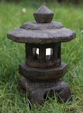 热销石灯笼户外庭院灯青石草坪石灯塔天然大理石灯台日式园林造景