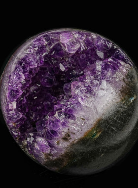 家居紫晶簇开口笑紫晶洞聚宝盆天然办公装饰紫水晶工艺品摆件批发