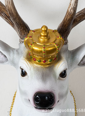 货源动物头壁挂创意鹿头树脂工艺品墙壁装饰家居墙壁挂件