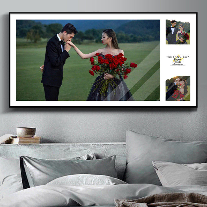 jih3寸水晶婚纱照放大挂墙洗照片做成相框床头结婚照48批发,淘宝优惠券,粉丝福利购,淘宝优惠卷