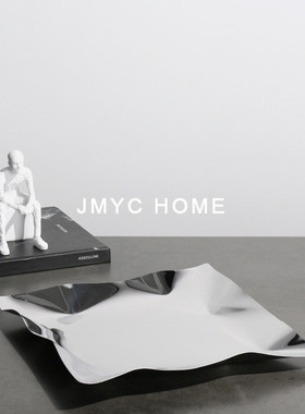 热销简约现代轻奢茶几收纳水果托盘样板房间家居餐桌不锈钢软装饰