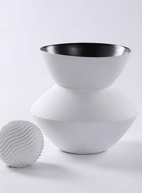 热销现代简约轻奢家居酒店样板房陶瓷花瓶摆件客厅工艺品装饰品花