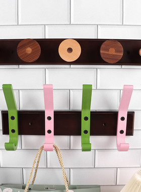 北欧创意实木衣帽墙壁衣柜挂钩原木色现代简约挂钩挂钩实木杂物