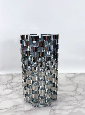 热销创意不规则透明水晶玻璃花瓶花器插电视柜客厅摆件干花工艺样