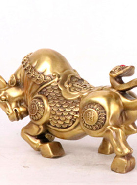 礼品铜记铜财运牛铜牛工艺品杨摆件生肖牛财字牛