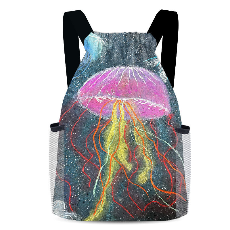 Drawstring drawstring backpack, multifunctional sports bag, basketball bag, casual bag, large capacity student bag, lightweight customization