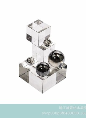 简约创意家居艺术摆件水晶球客厅玄关酒柜酒店轻奢软装饰品样板间