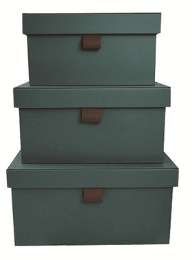 北欧风样板房皮扣装饰盒软装衣帽间大容量收纳盒室内整理玄关摆件