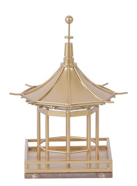 热销新中式现代组合高端狮子凉亭托盘酒店样板房书房茶几装饰玄关