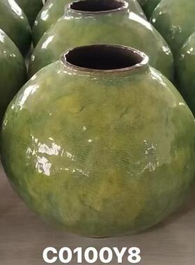 花器家居客厅桌面装饰品绿植干花插花瓶手工手绘陶瓷陶瓷花瓶摆件