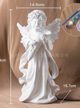 插花摆件北欧花仙子少女雕塑捧摆件创意工艺花天使diy花插装饰品