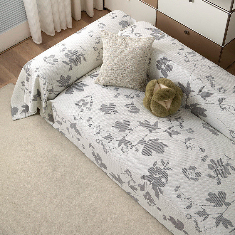 法式奶油风夏季凉感沙发盖布夏天款沙发盖巾全盖沙发套罩巾毯新品,淘宝优惠券,粉丝福利购,淘宝优惠卷