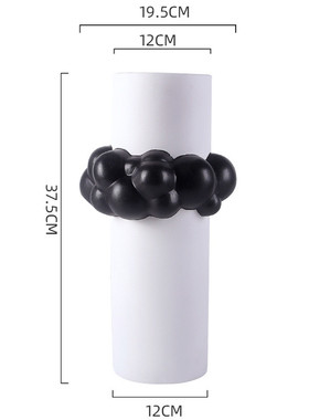 云朵泡泡陶瓷花瓶家用小盆栽绿植花盆家居饰品阳川瓶干花插花瓶