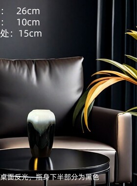 裕絮景德镇陶瓷花瓶摆件客厅插花盆高级感种花落地大复古陶罐装饰