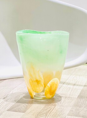 创意高级感琉璃花瓶摆件家居客厅样板间饰品摆件干花软装玄关